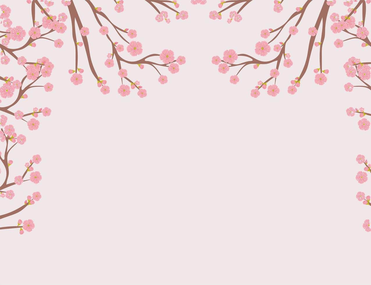 sakura tree design vector