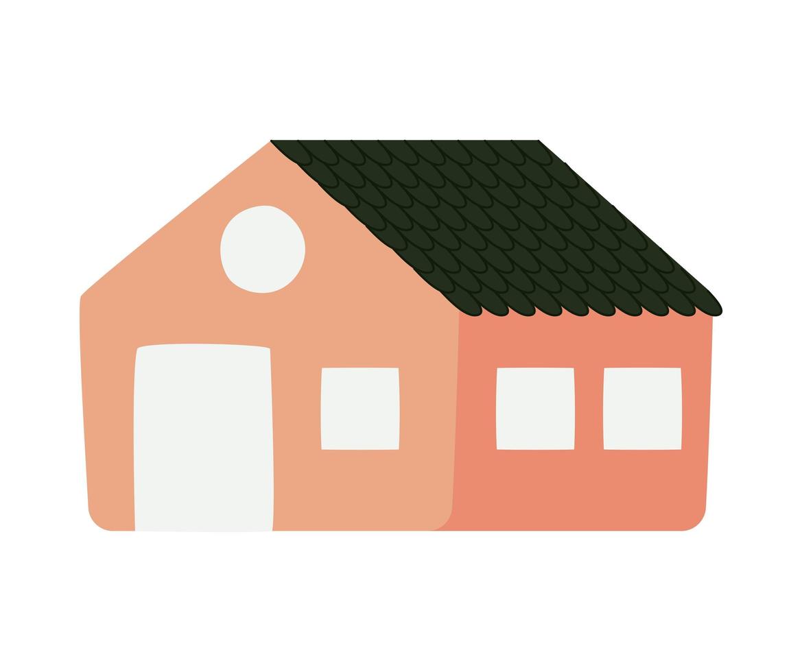 suburban house design vector