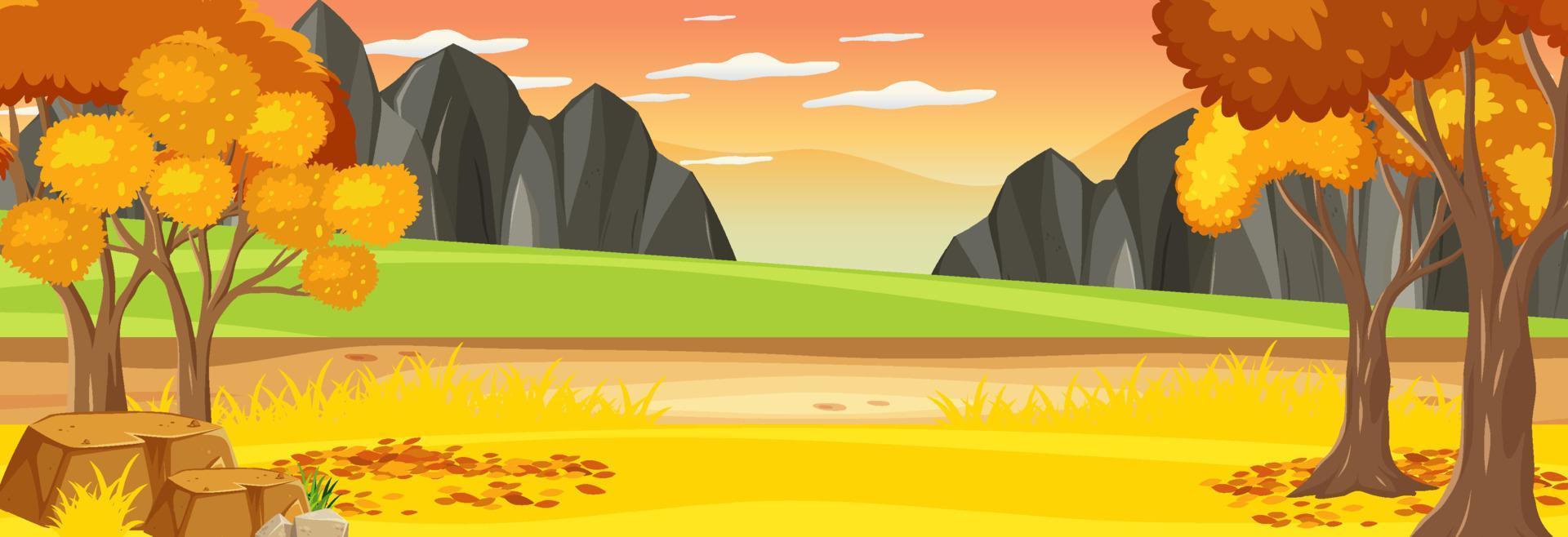 Nature panorama scene with mountain background vector