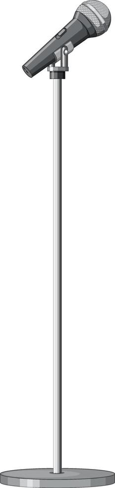 Microphone with stand on white background vector