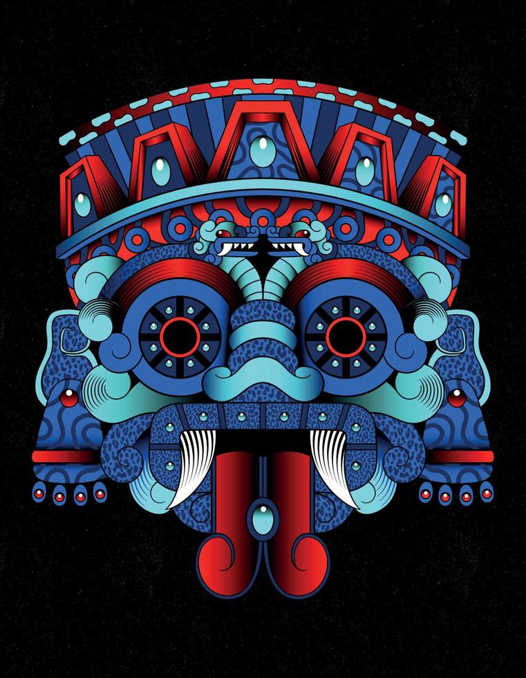 dios azteca tlaloc vector