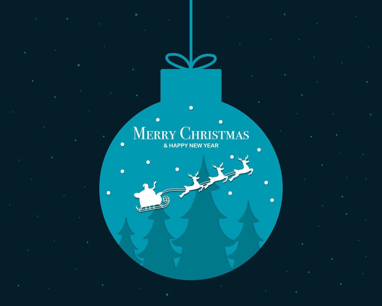 Merry Christmas Happy New Year Christmas Ball vector