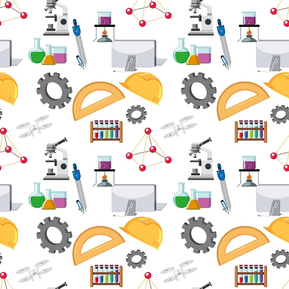 Learning tools seamless background vector