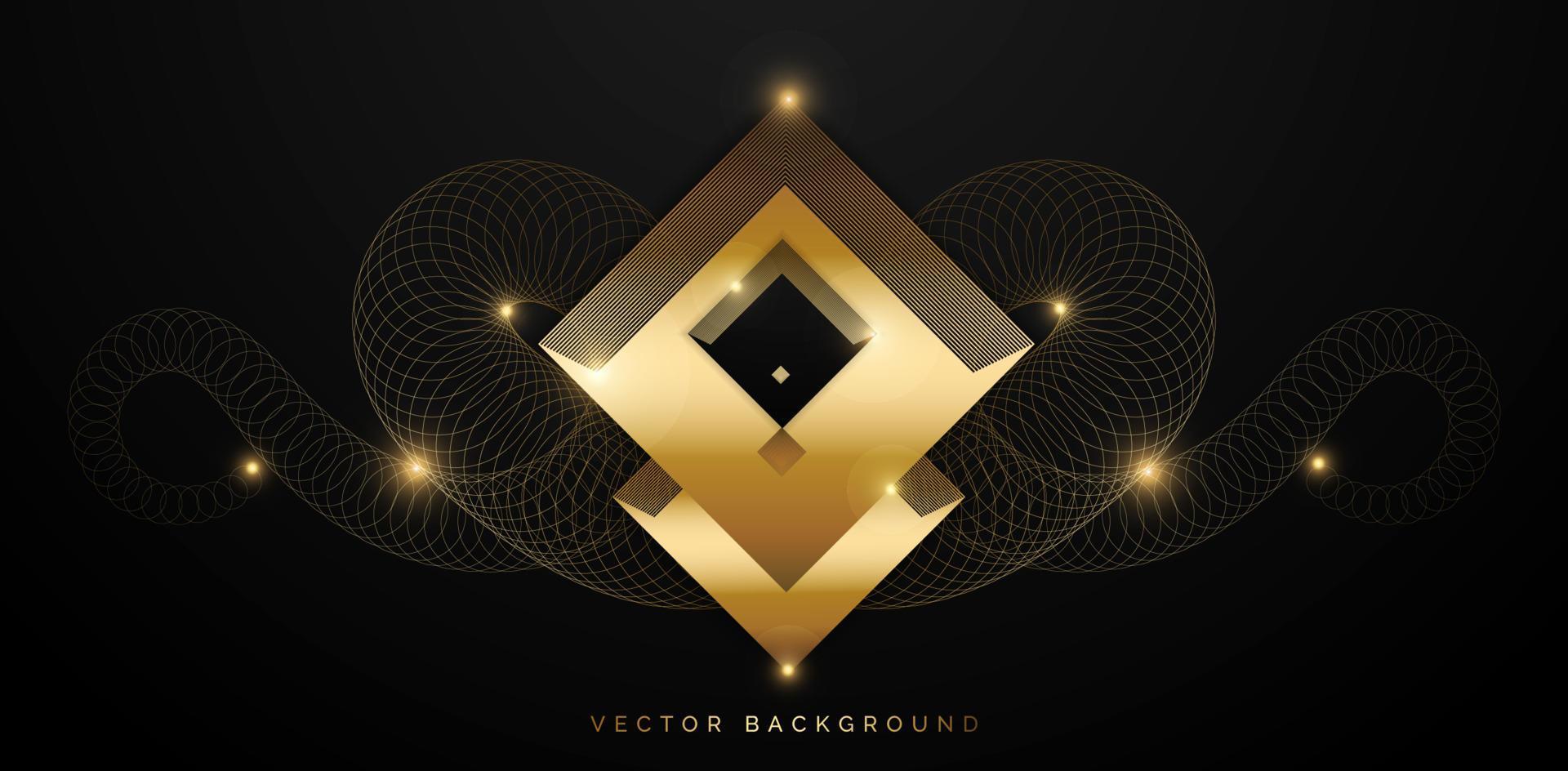elegant nautilus  spiral in gold design vector