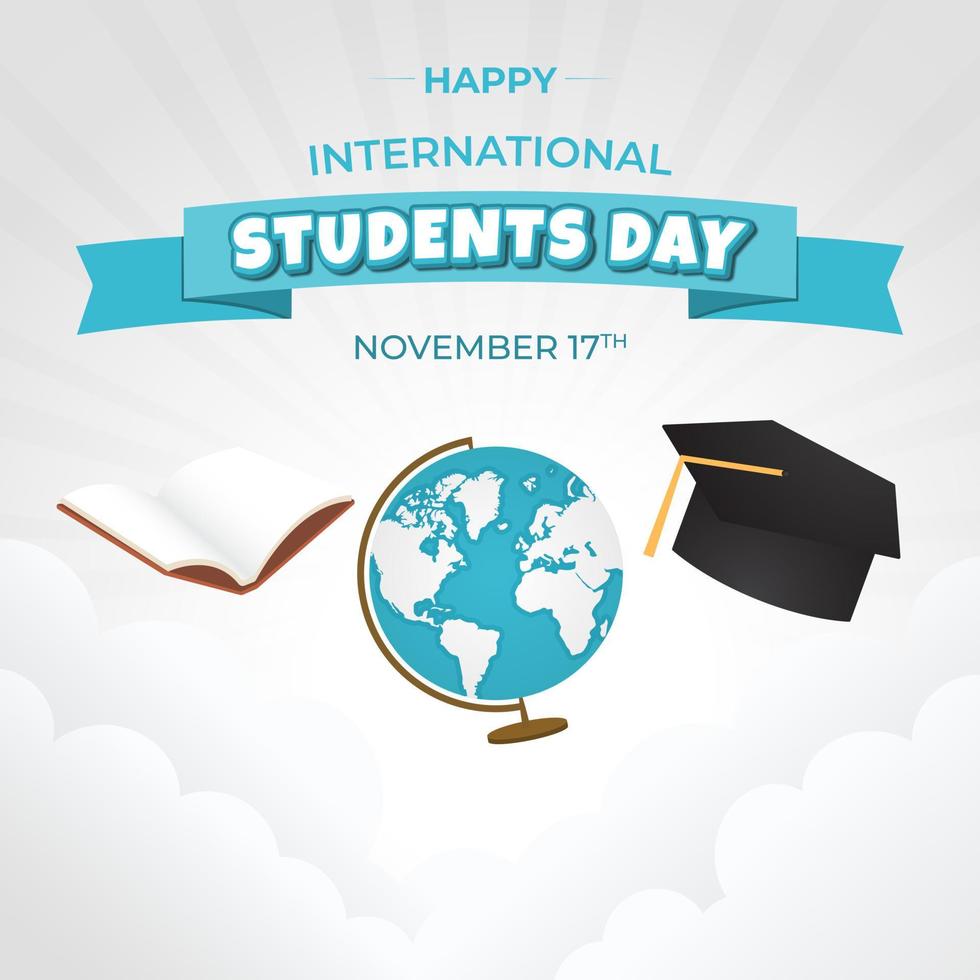 International Students Day November 13th illustration. Happy International Students Day banner background design vector