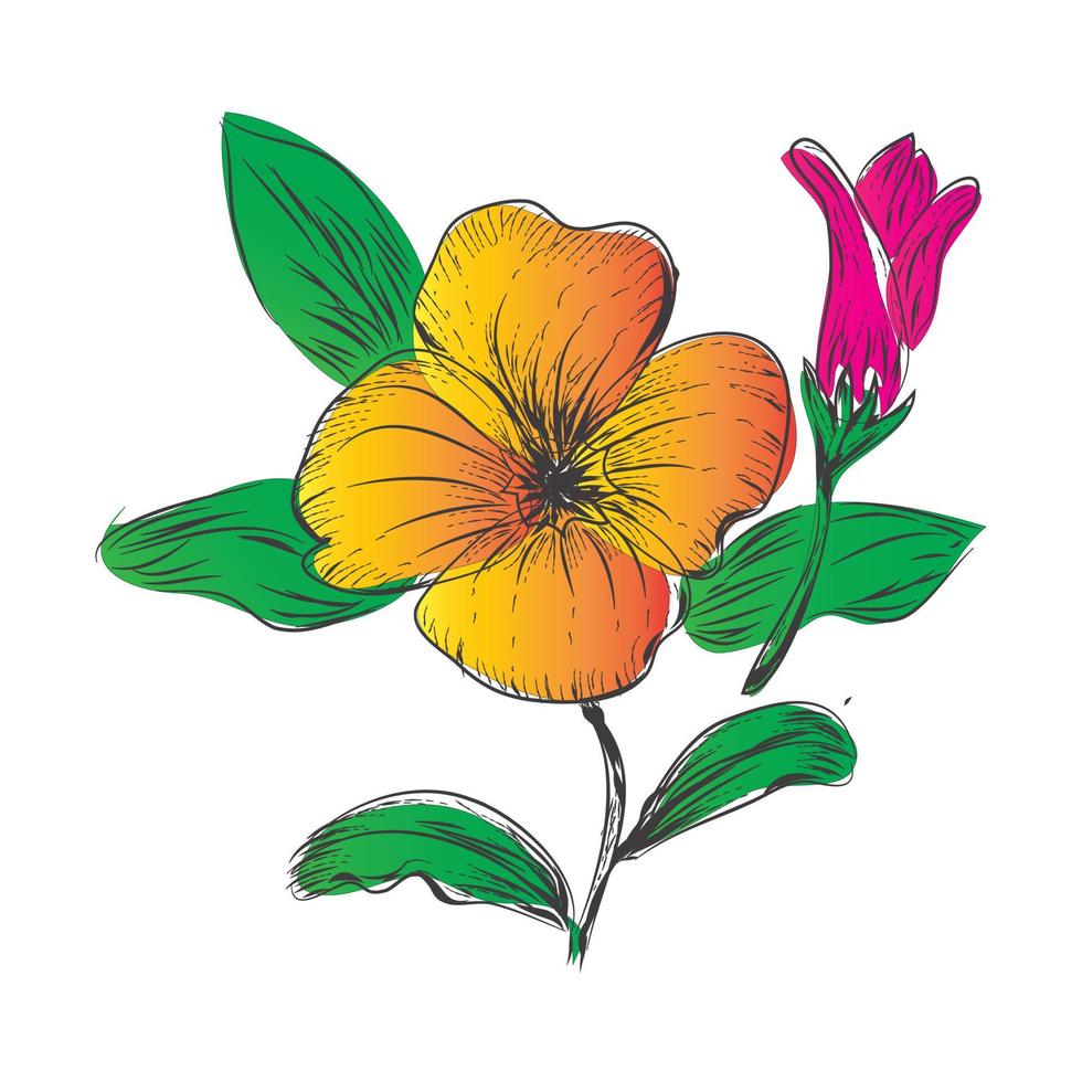 Line Art Flower vector