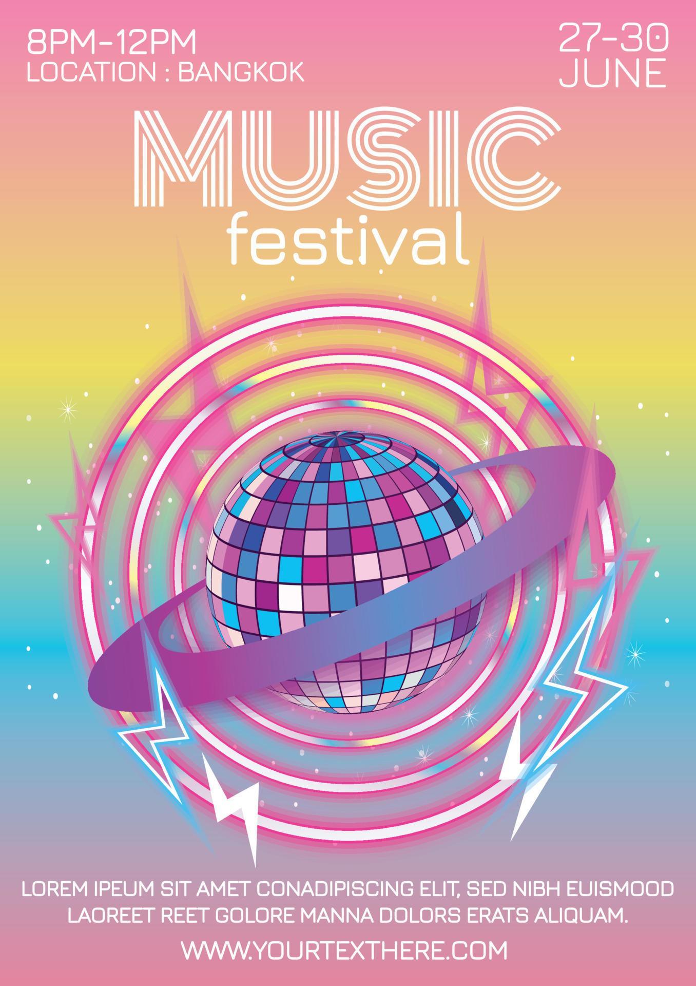 music festival poster art design 3840514 Vector Art at Vecteezy