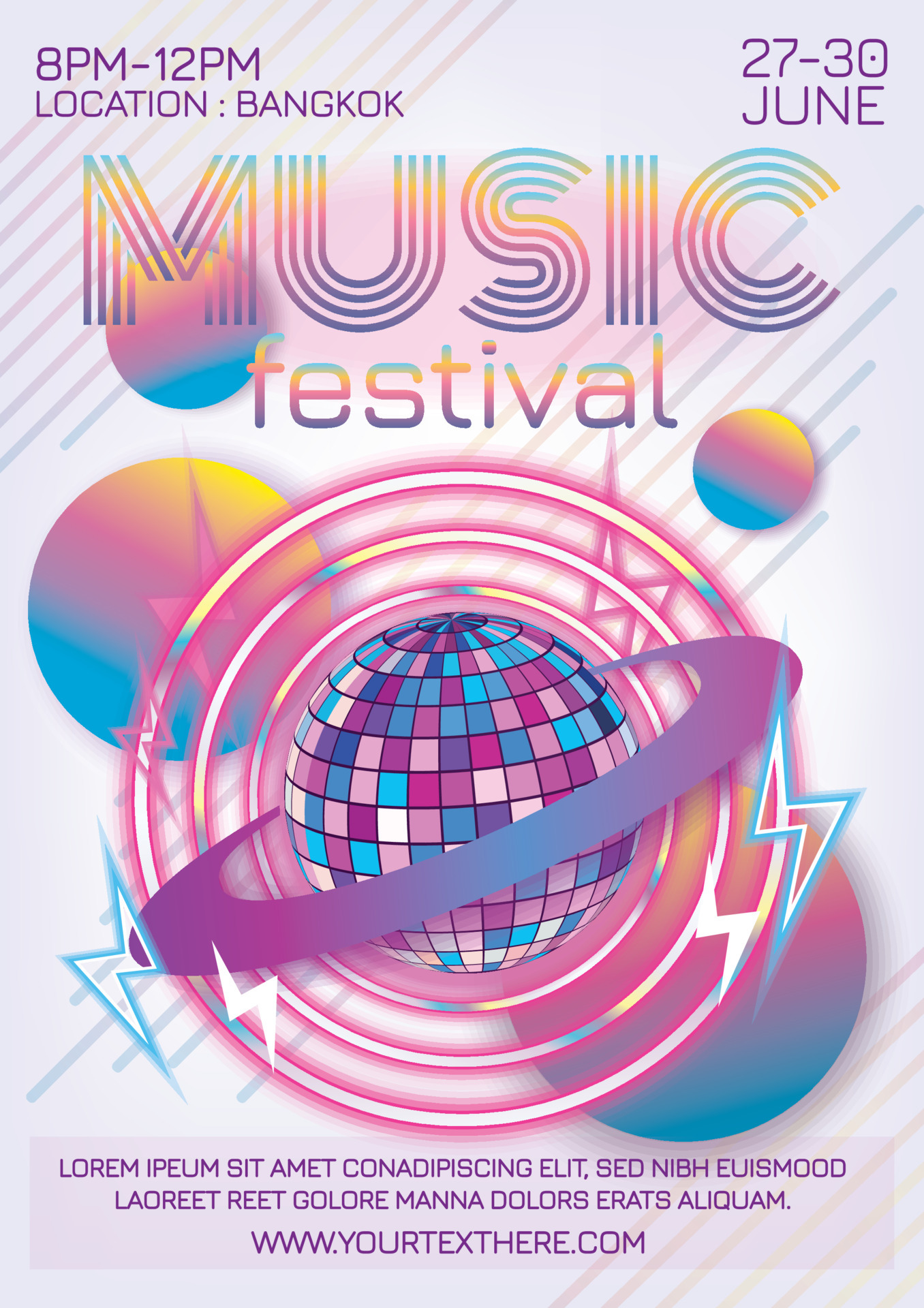 music festival poster design night party 3840520 Vector Art at Vecteezy