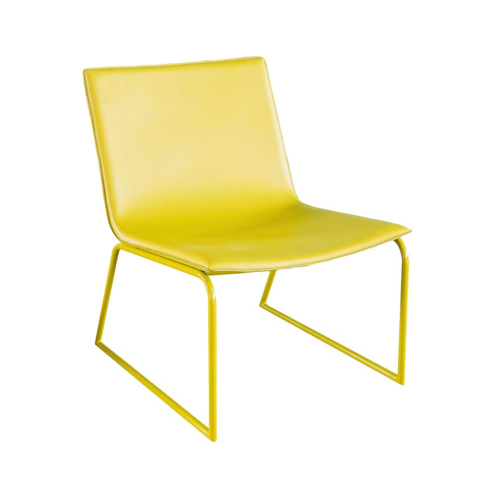 yellow chair isolated on white photo