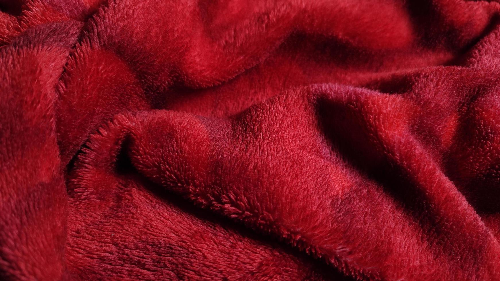 Red fur blanket full frame photo