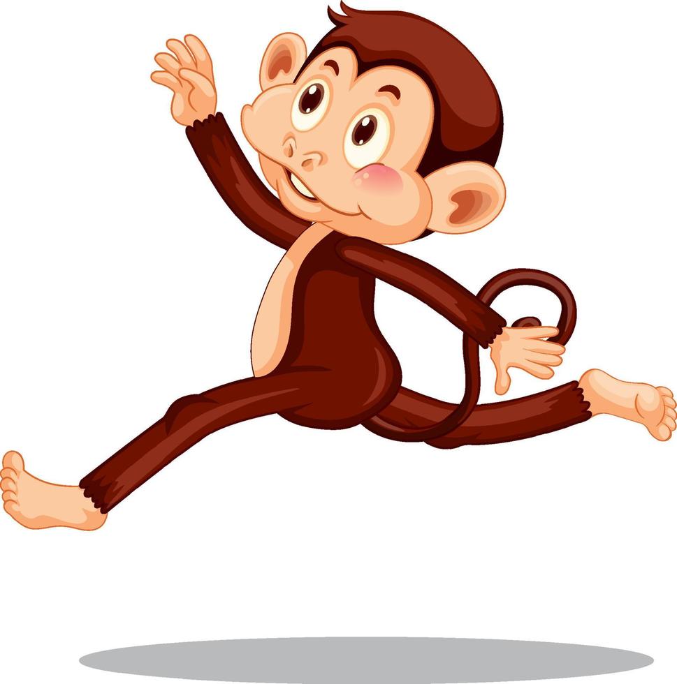 personaje de dibujos animados mono bailando vector