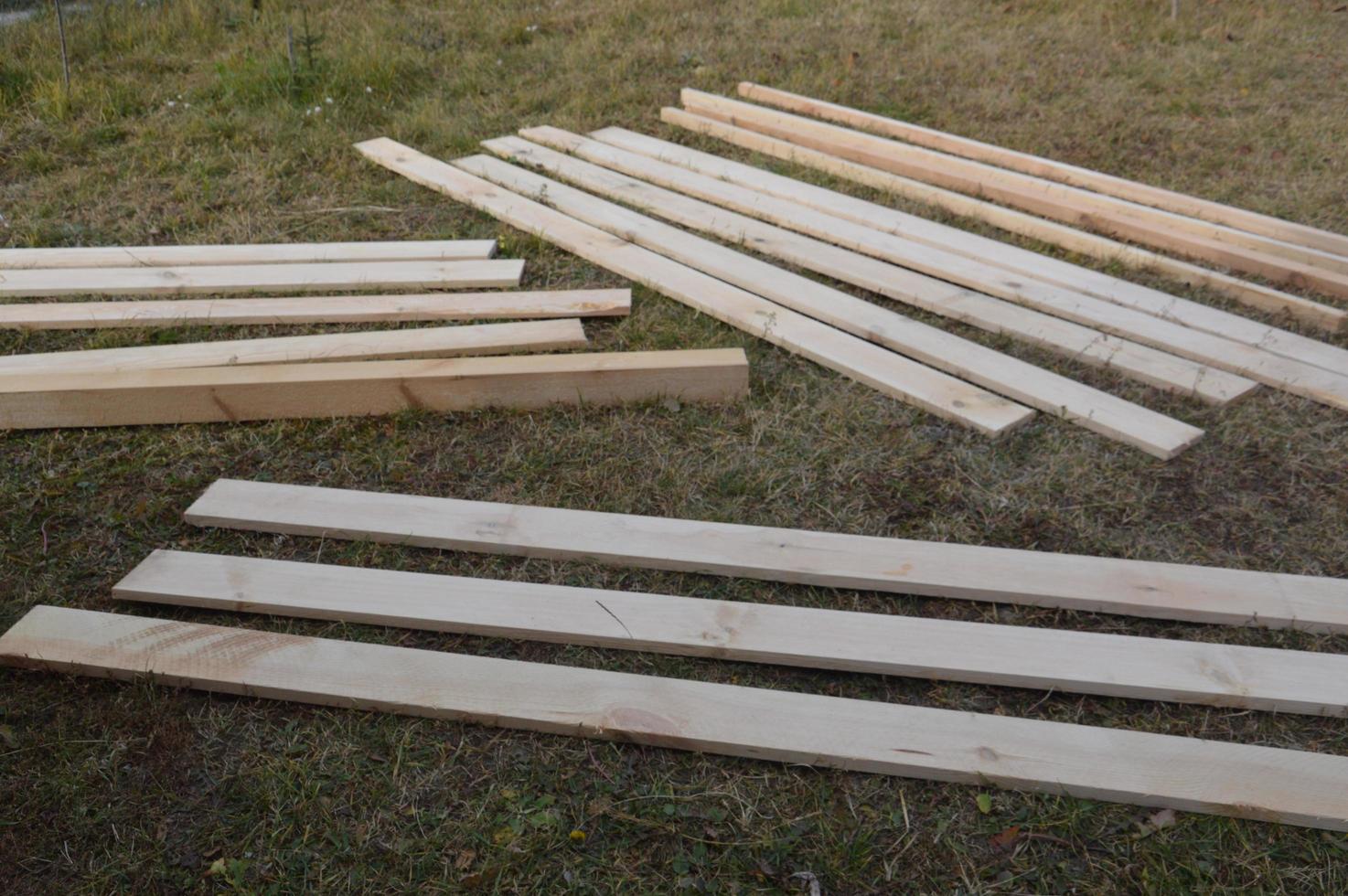 Production of lumber for wooden structures photo