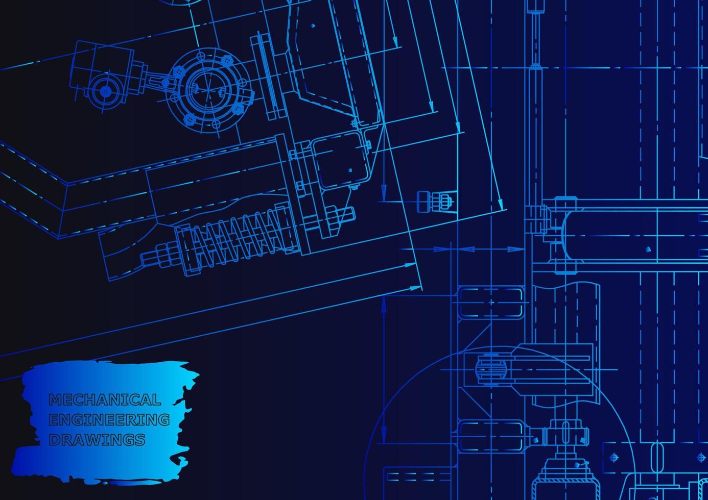 Cover, flyer, banner. Vector engineering illustration