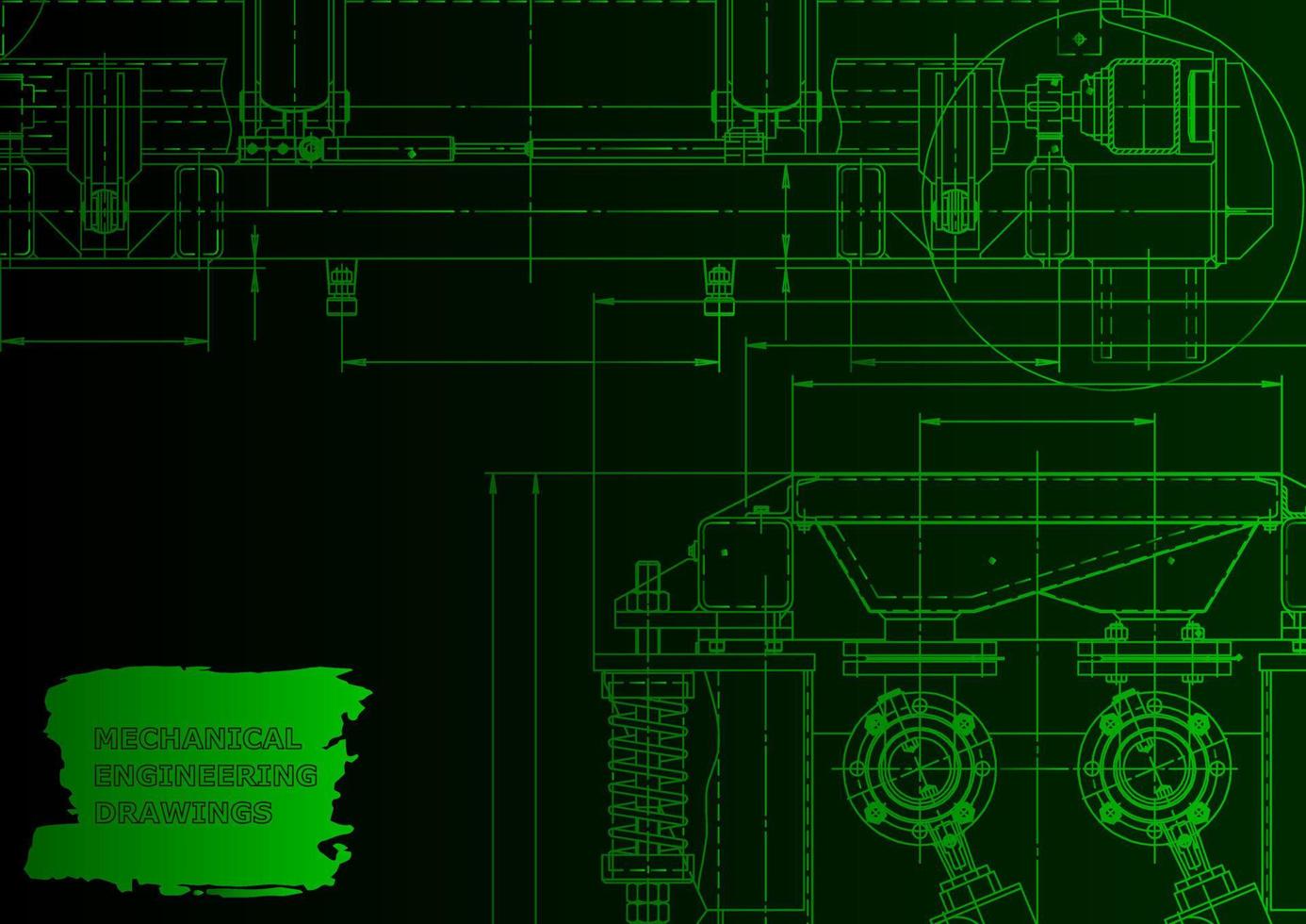 sistemas de diseño asistido por computadora. ilustraciones técnicas, fondo vector