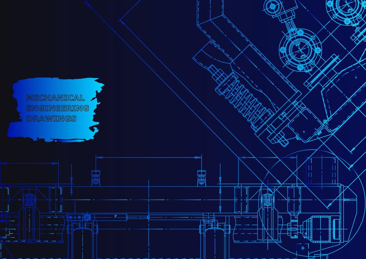 Computer aided design systems. Technical illustrations, background vector