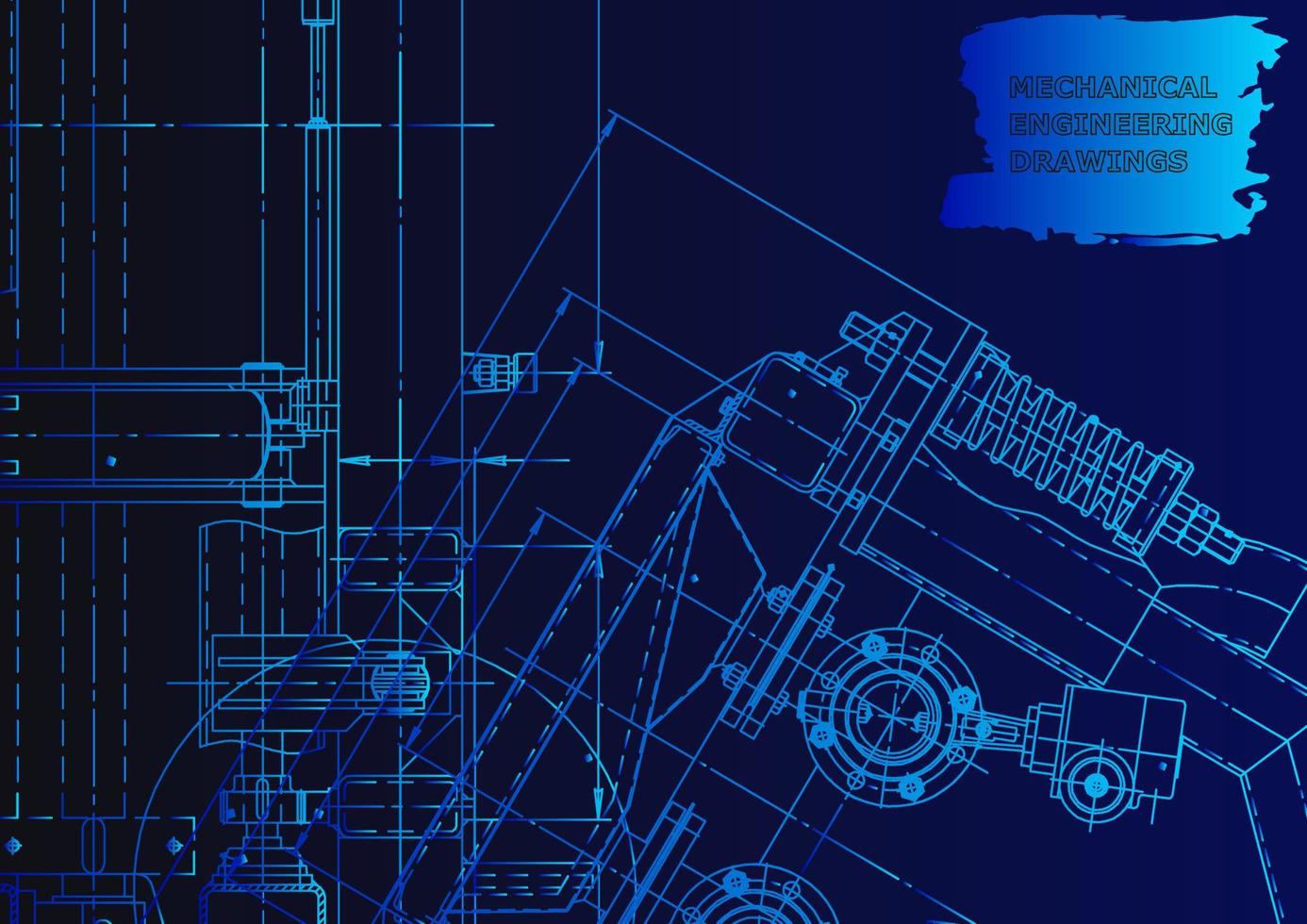 Cover, flyer, banner. Vector engineering illustration