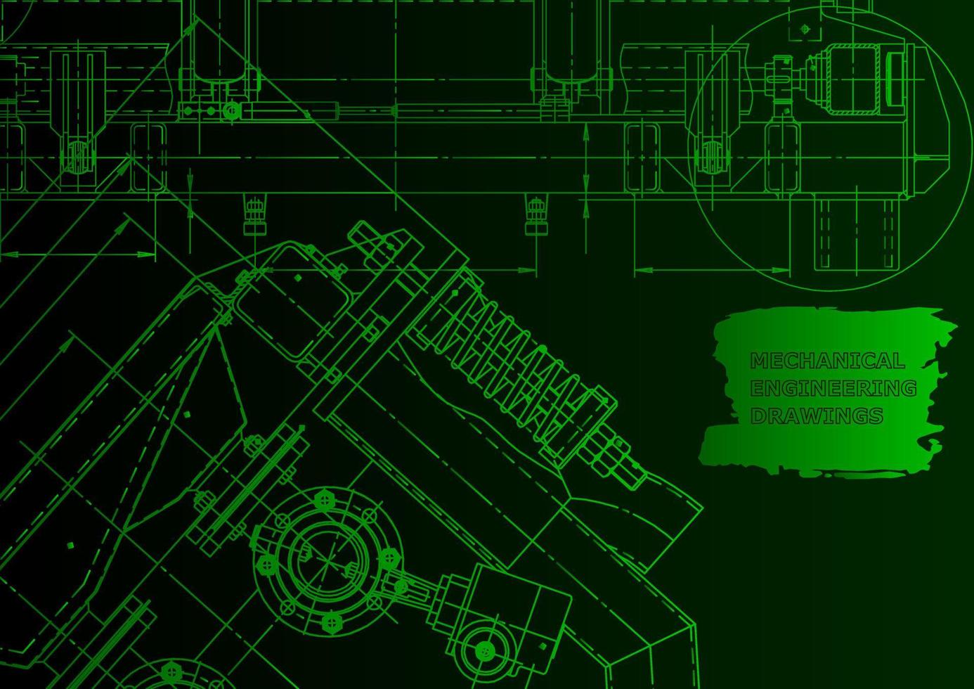 bosquejo. Ilustración de ingeniería vectorial. sistemas de diseño asistido por computadora vector