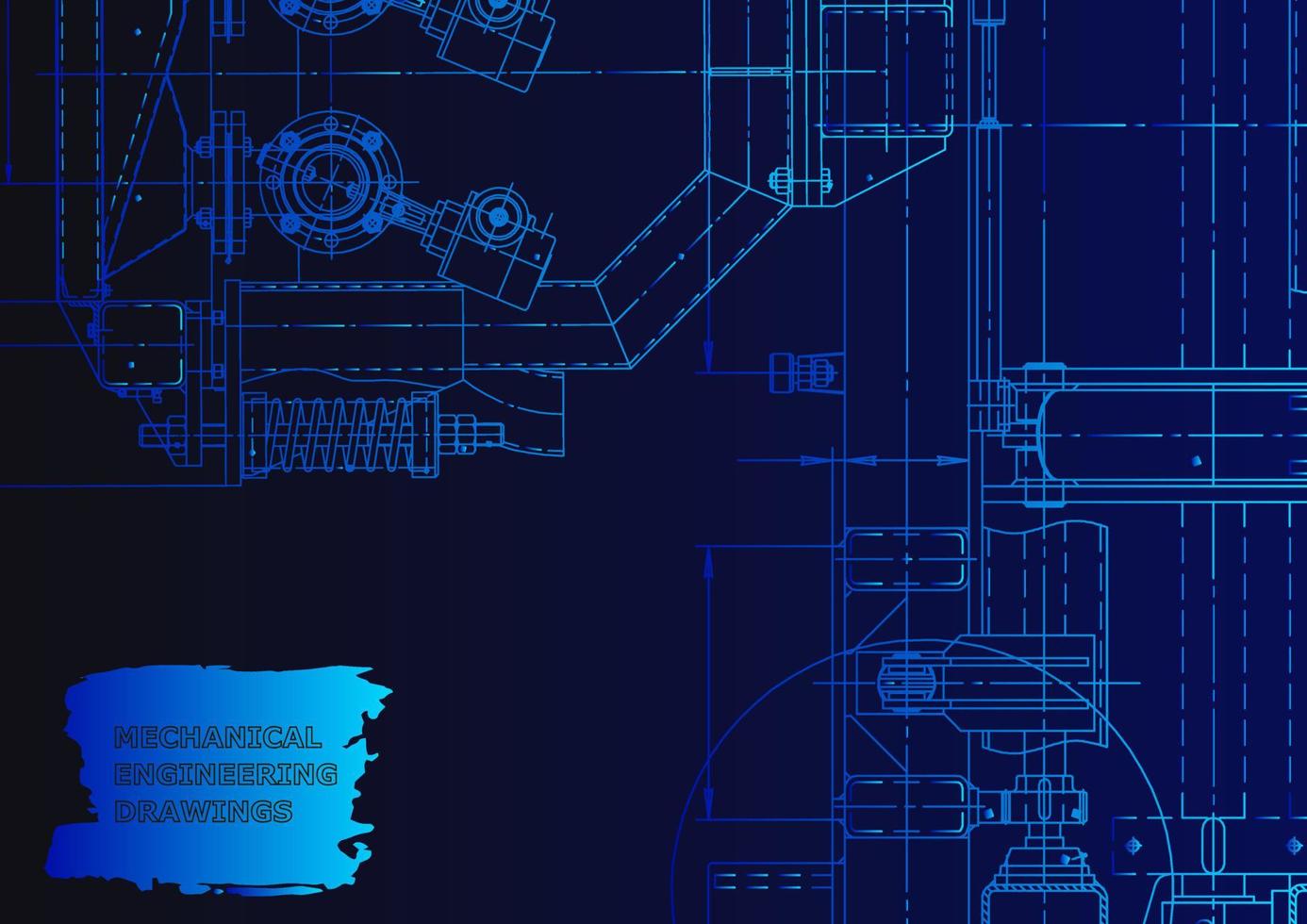 bosquejo. Ilustración de ingeniería vectorial. sistemas de diseño asistido por computadora vector