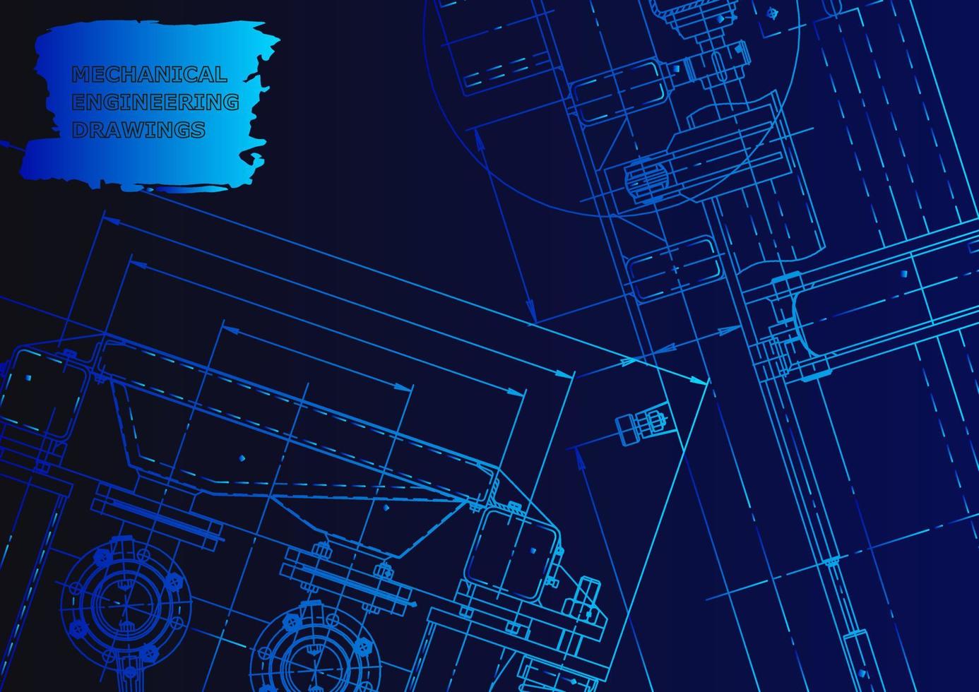 Computer aided design systems. Technical illustrations, background vector