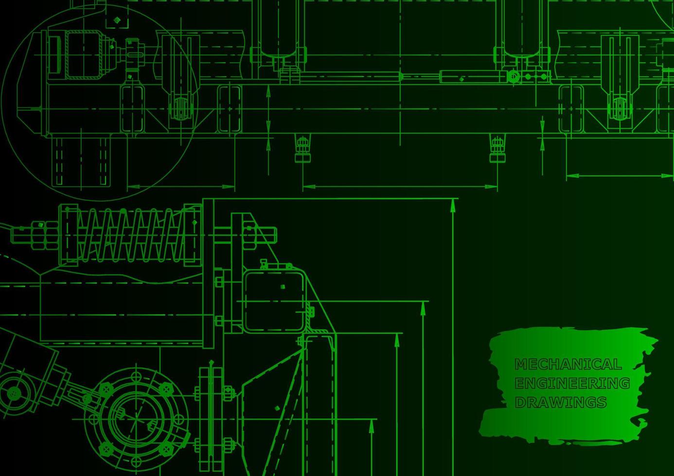 bosquejo. Ilustración de ingeniería vectorial. sistemas de diseño asistido por computadora vector