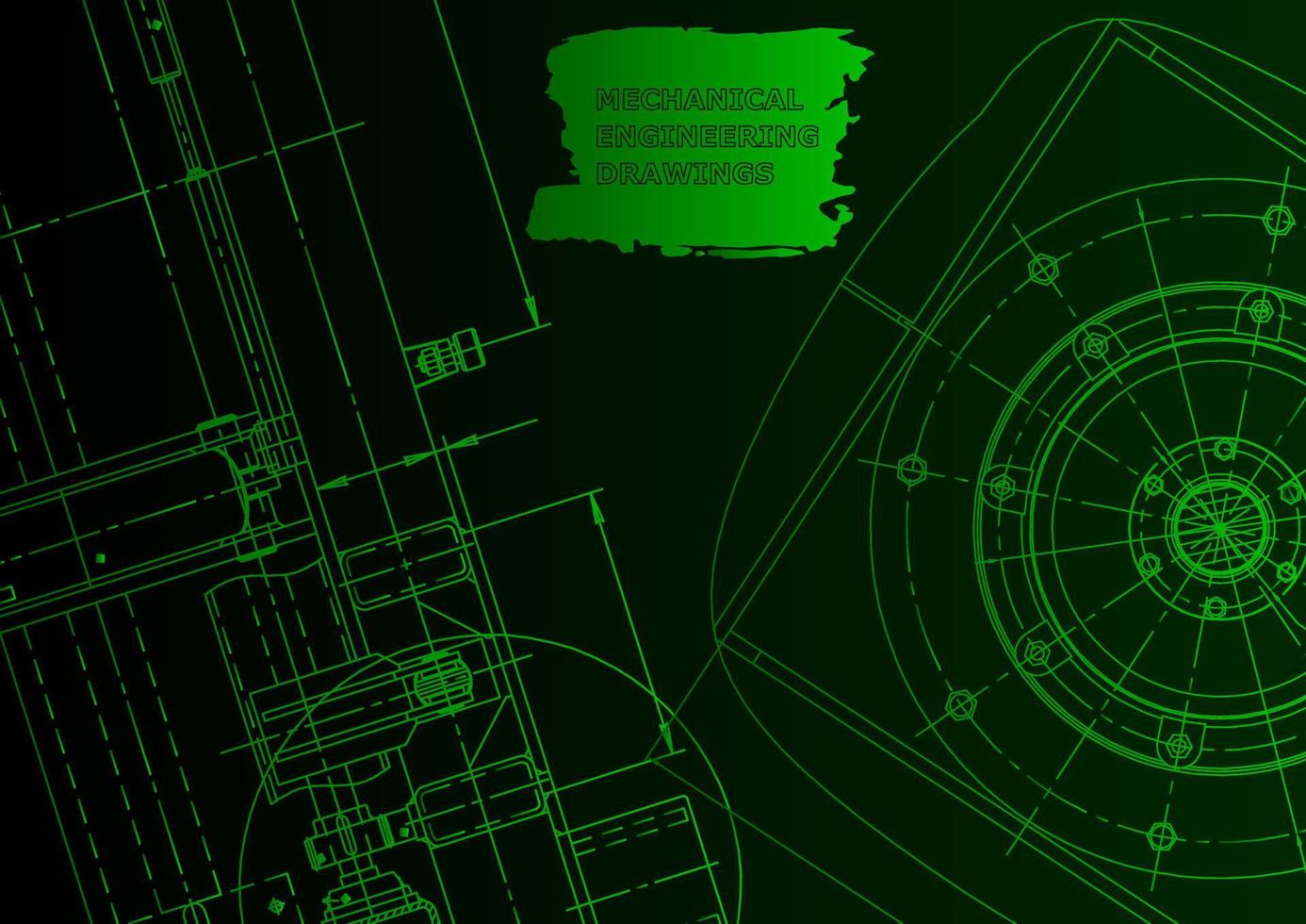 bosquejo. Ilustración de ingeniería vectorial. sistemas de diseño asistido por computadora vector