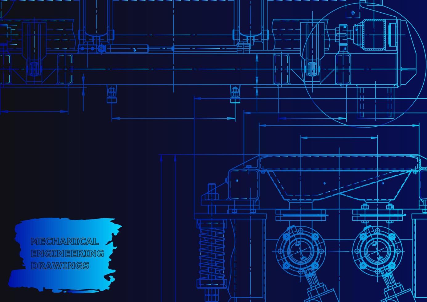 sistemas de diseño asistido por computadora. ilustraciones técnicas, fondo vector