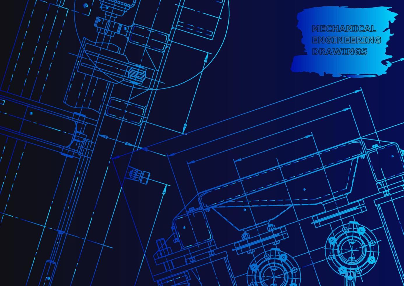 Computer aided design systems. Technical illustrations, background vector