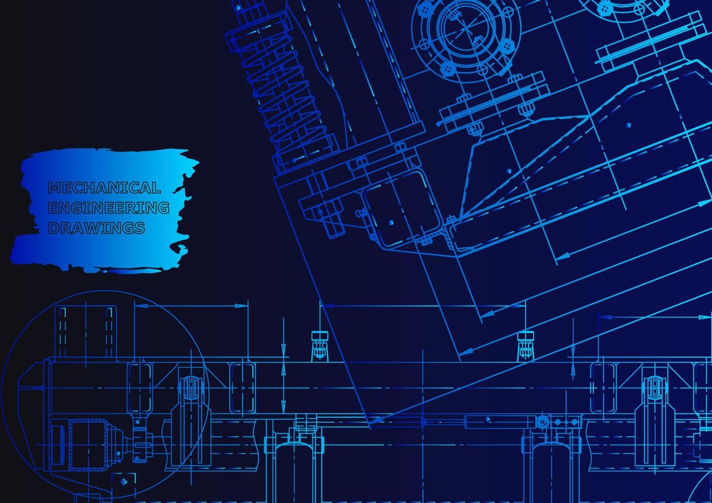 Cover, flyer, banner. Vector engineering illustration