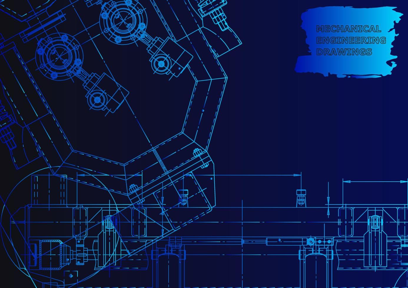 Cover, flyer, banner. Vector engineering illustration
