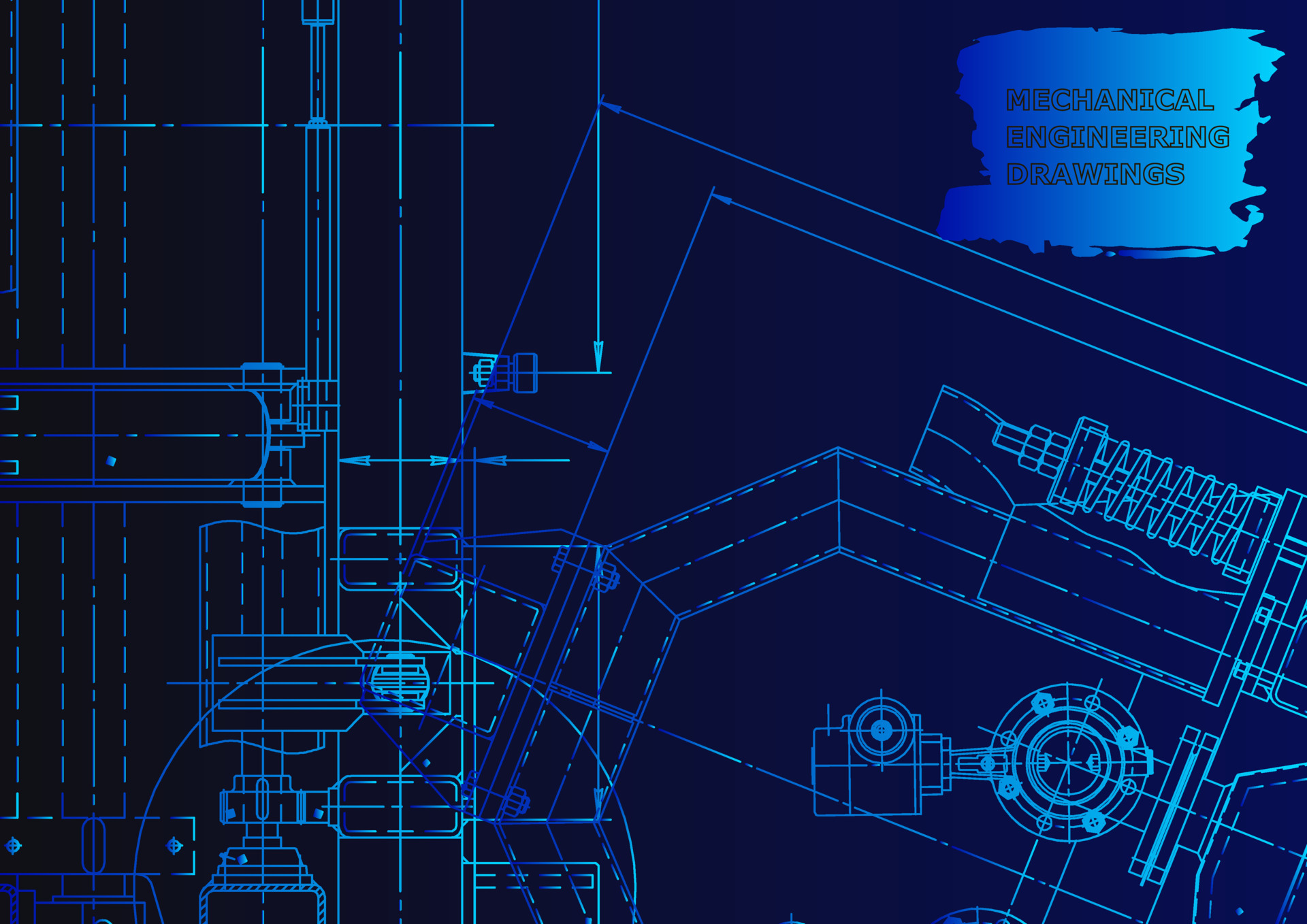 Computer aided design systems. Technical illustrations, background ...