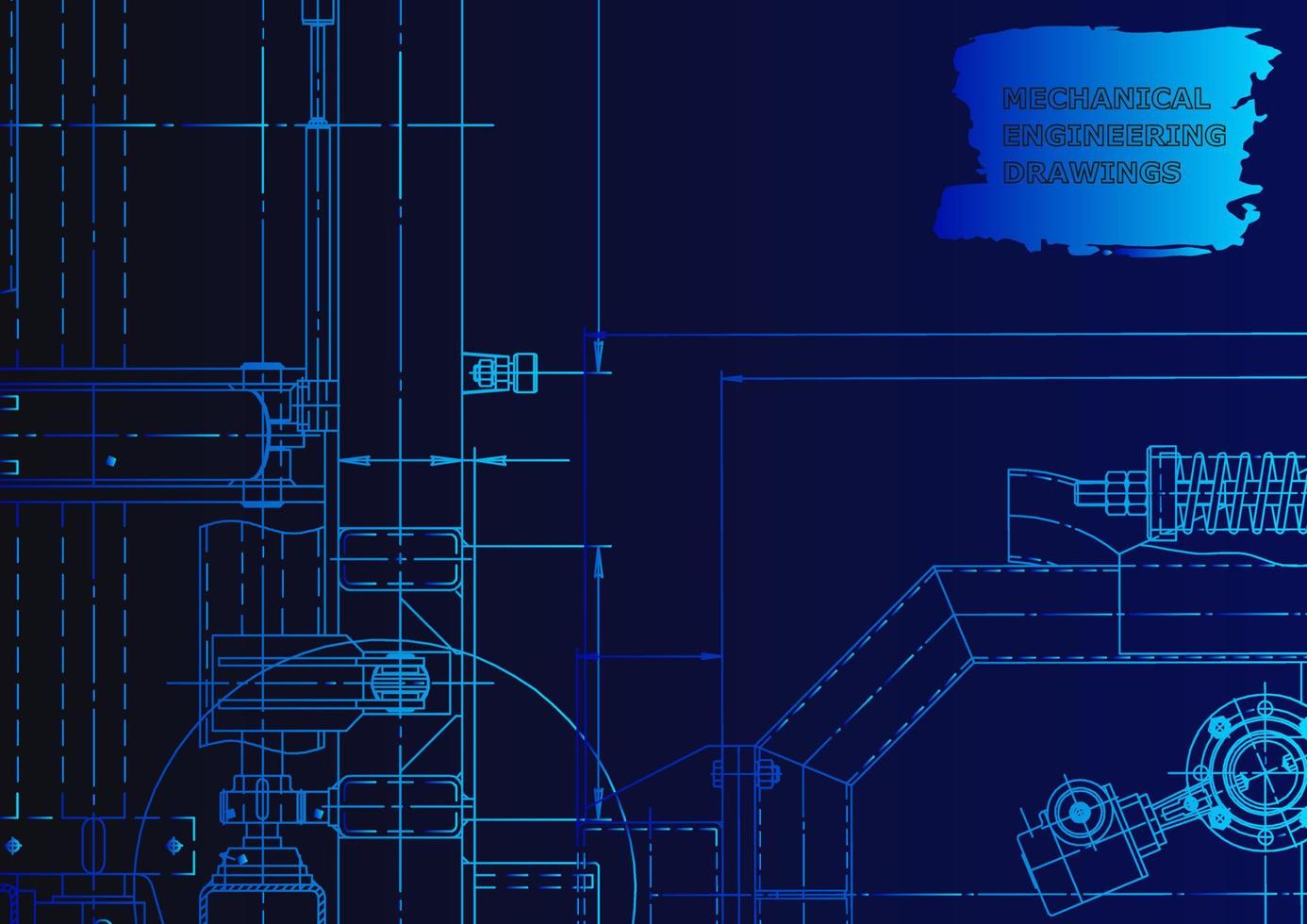 sistemas de diseño asistido por computadora. ilustraciones técnicas, fondo vector