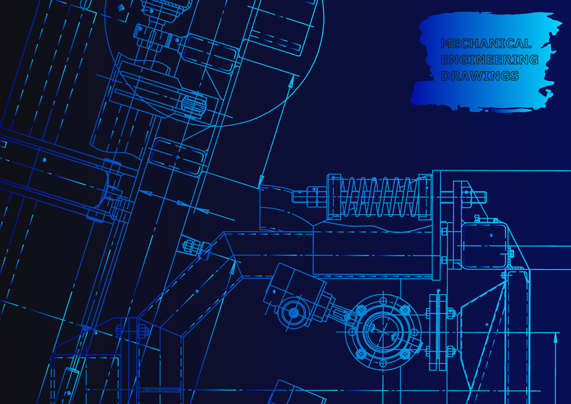 Computer aided design systems. Technical illustrations, background ...
