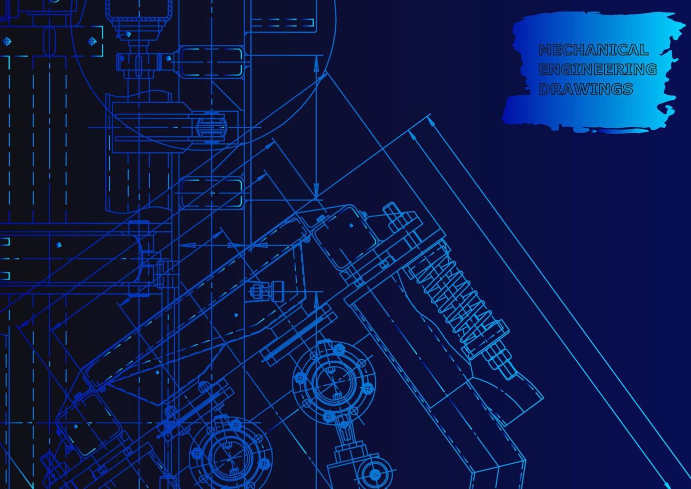 Cover, flyer, banner. Vector engineering illustration