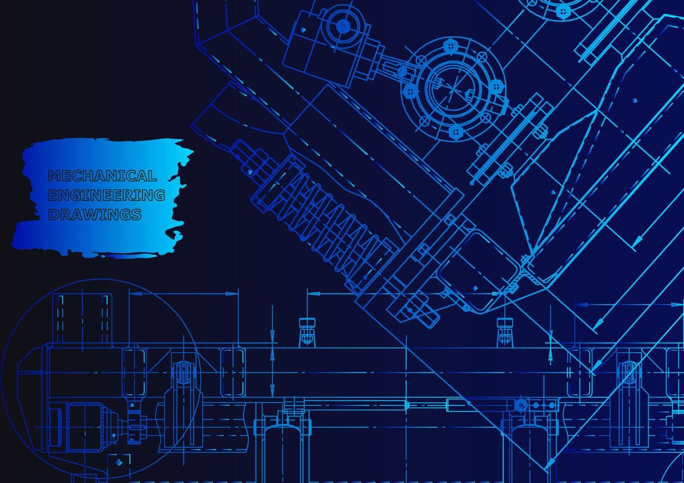 Cover, flyer, banner. Vector engineering illustration 3851047 Vector