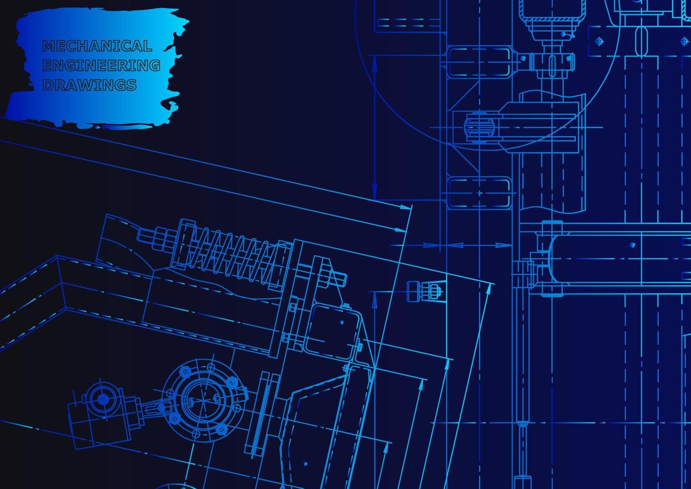 Cover, flyer, banner. Vector engineering illustration