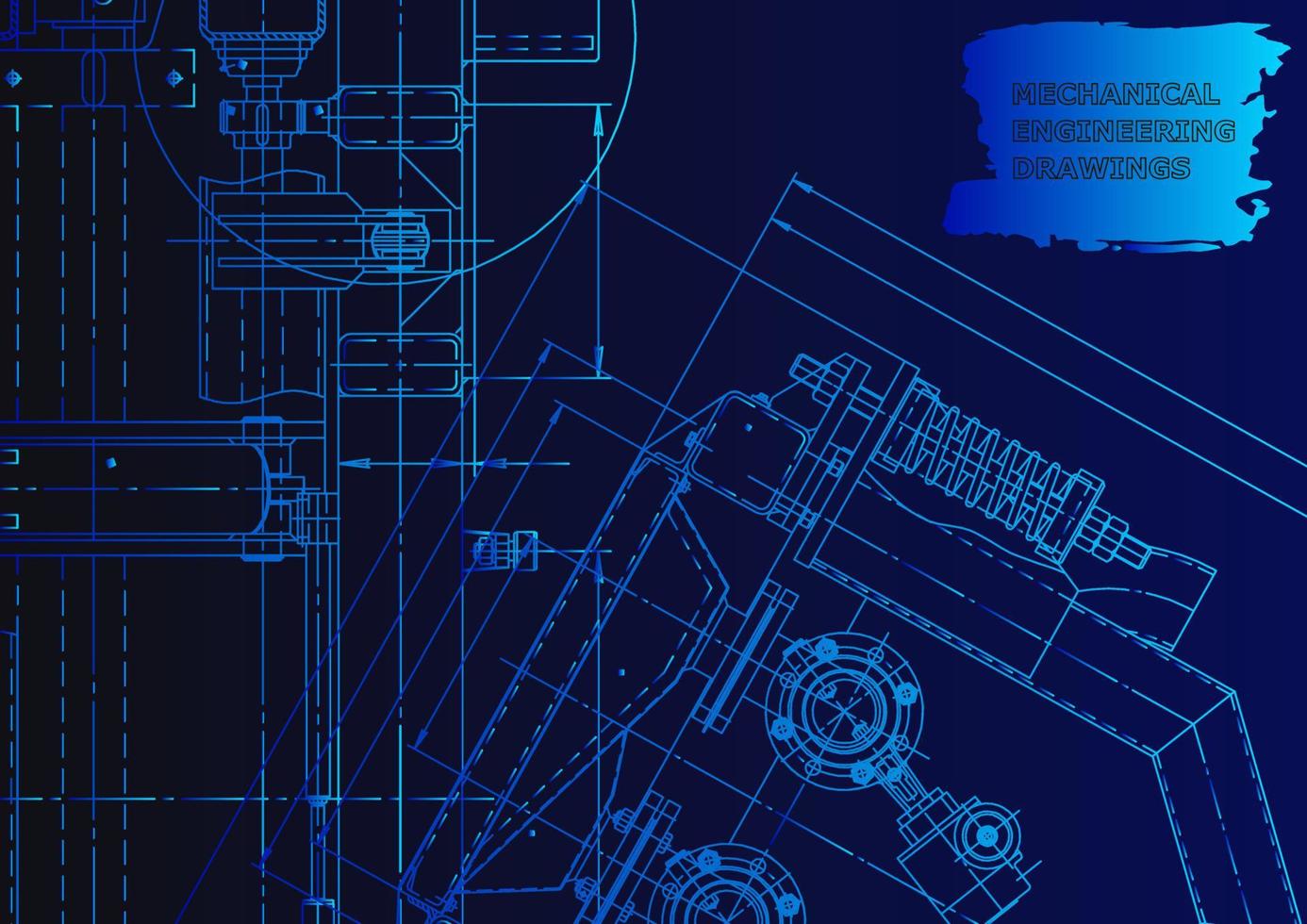 Cover, flyer, banner. Vector engineering illustration