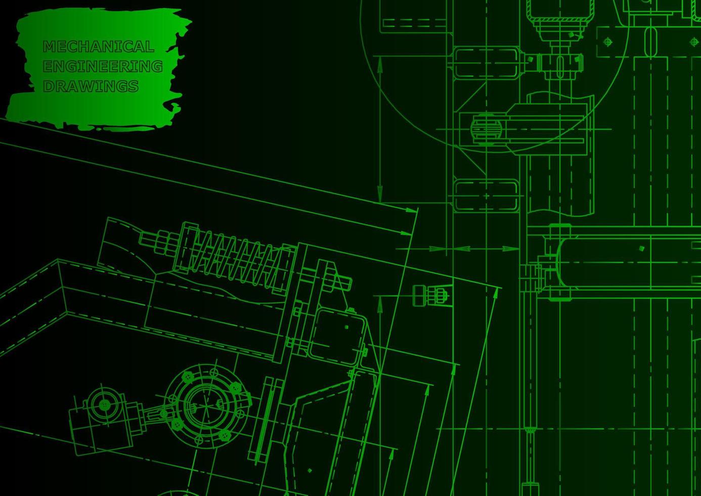 Machine-building industry. Computer aided design systems vector