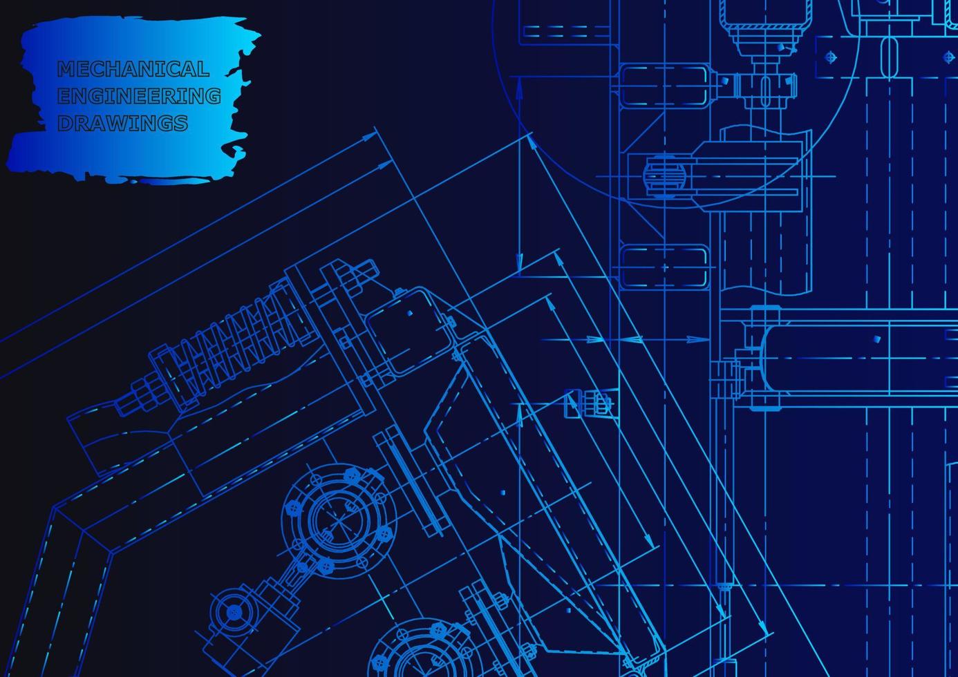 Cover, flyer, banner. Vector engineering illustration