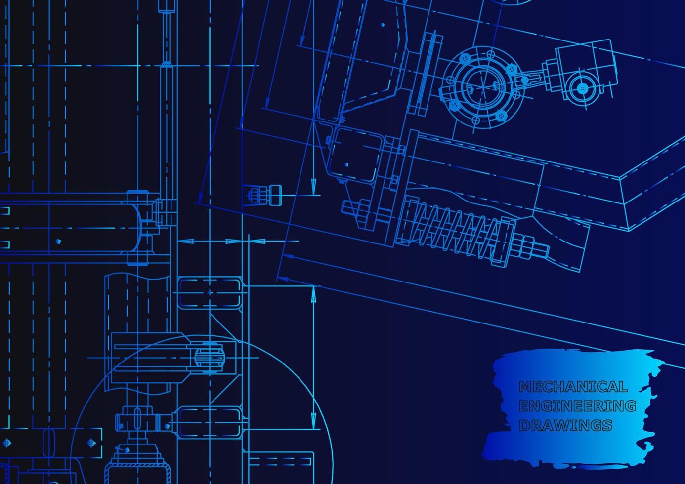 Computer aided design systems. Technical illustrations, background vector