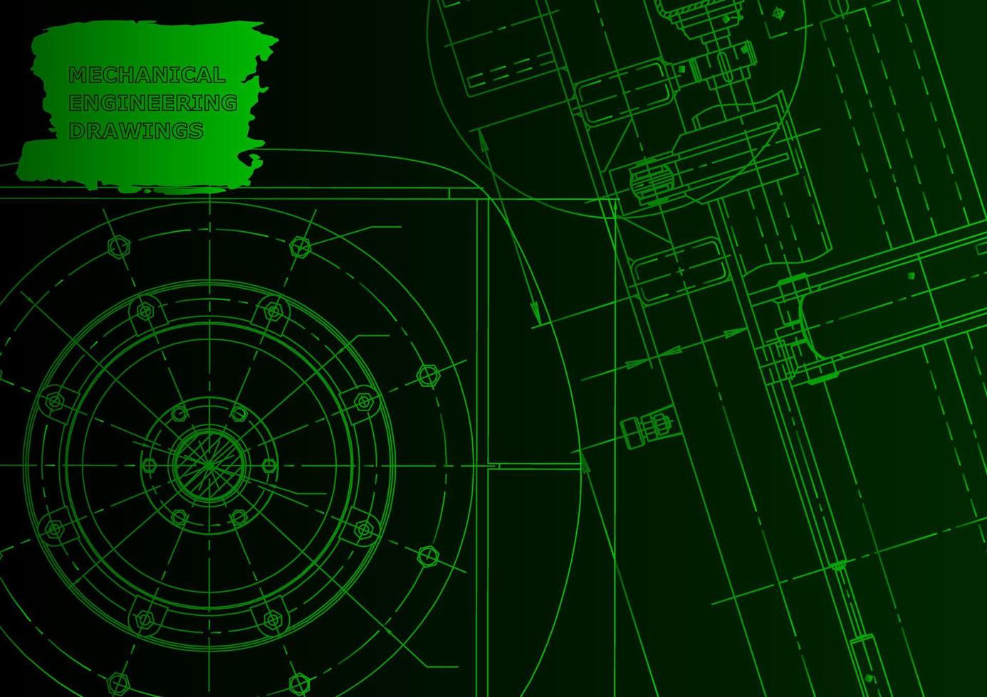 bosquejo. Ilustración de ingeniería vectorial. sistemas de diseño asistido por computadora vector