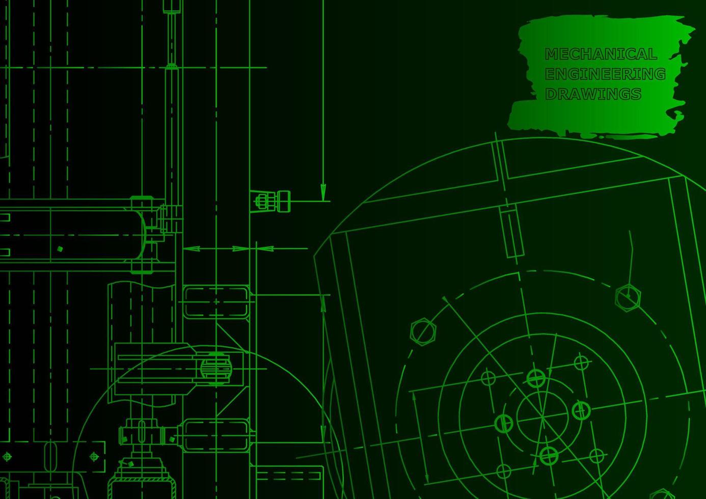 Cover, flyer, banner. Vector engineering illustration