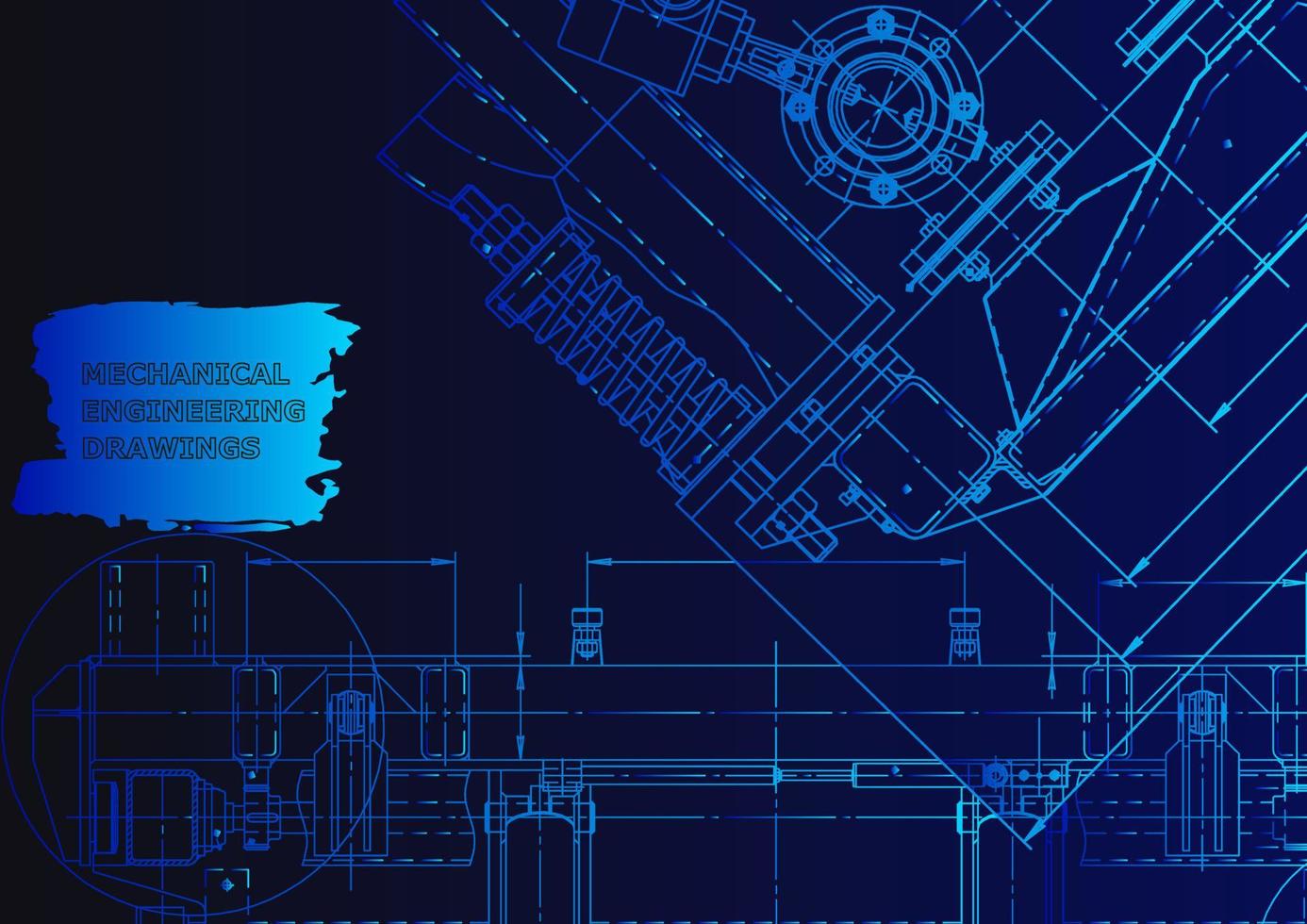 Cover, flyer, banner. Vector engineering illustration