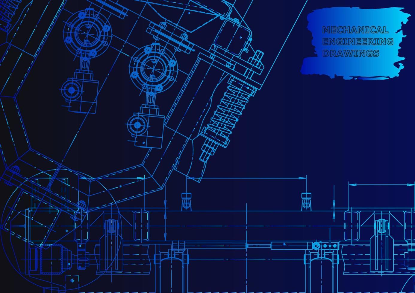 Cover, flyer, banner. Vector engineering illustration