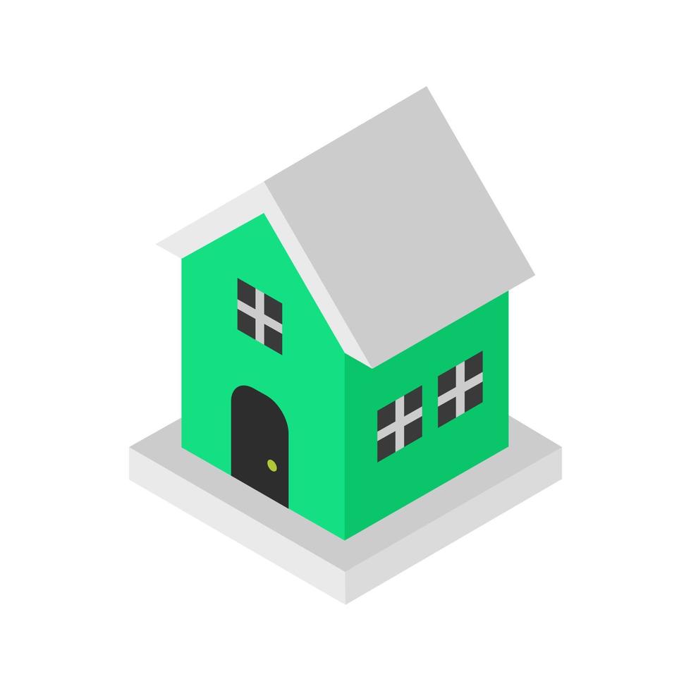 Isometric house on a white background vector