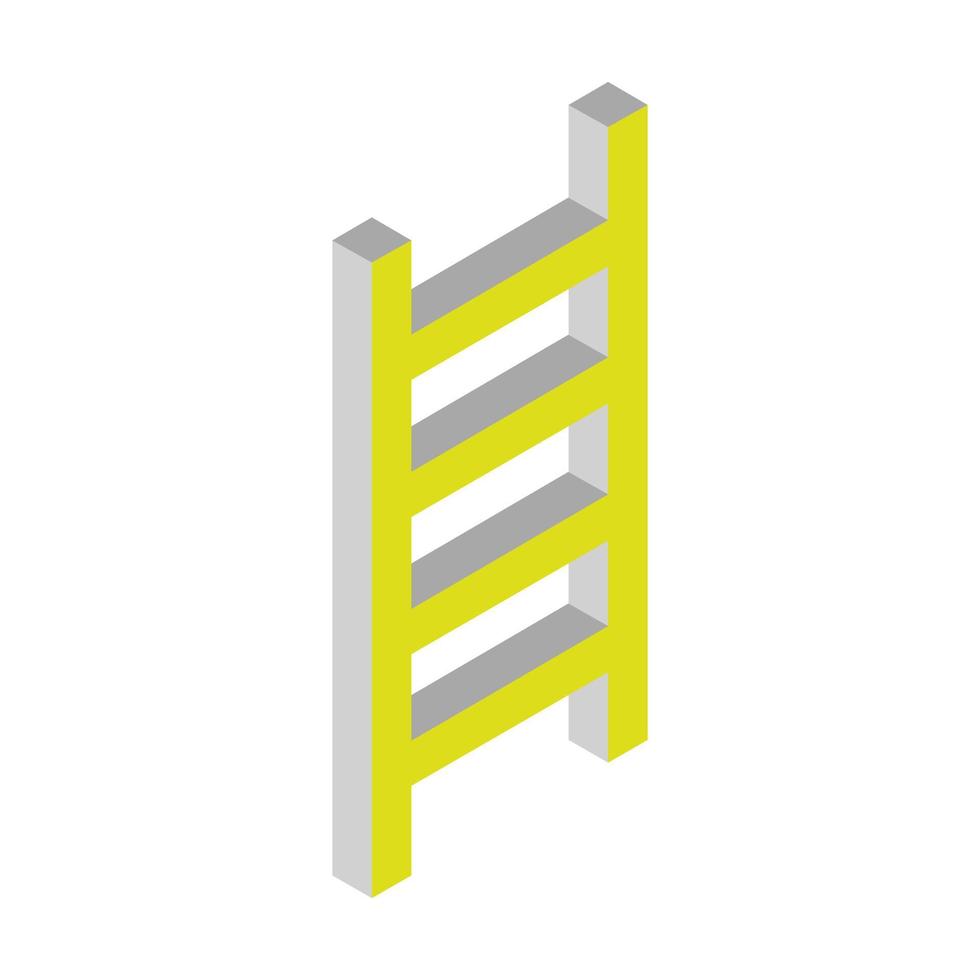 Isometric illustrated ladder on a white background vector