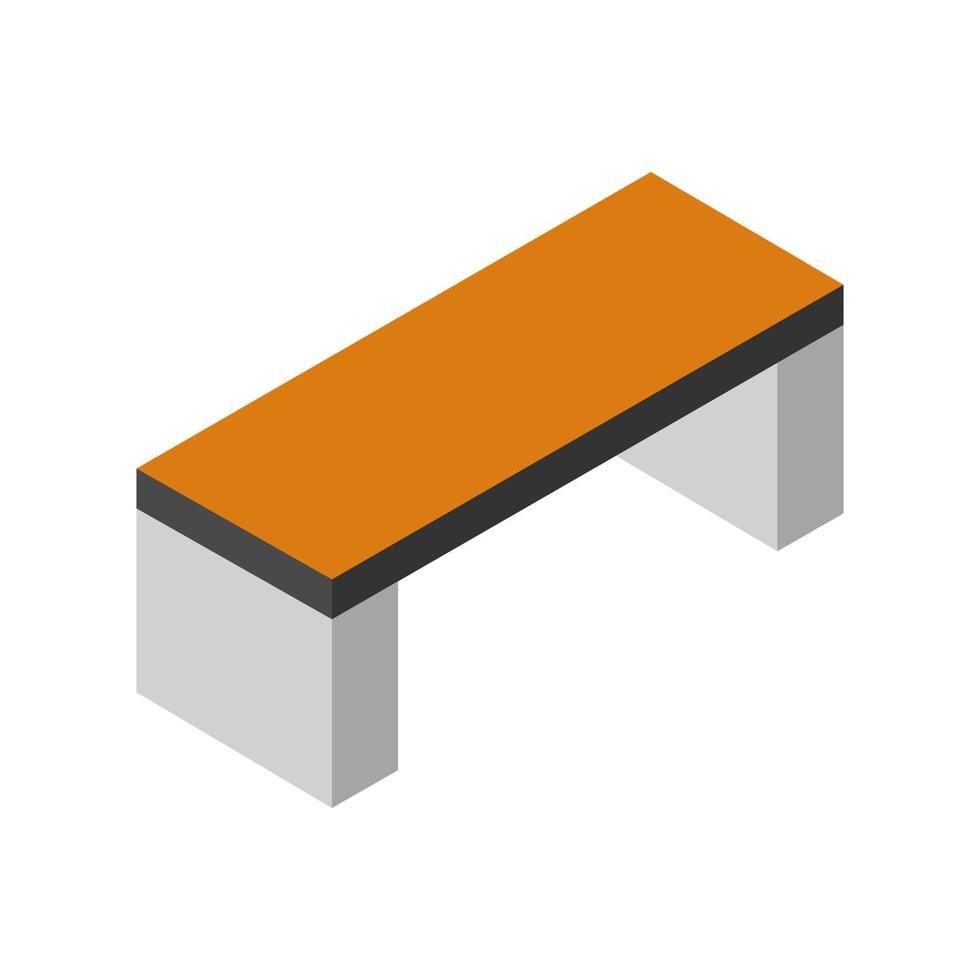 Isometric bench on a white background vector