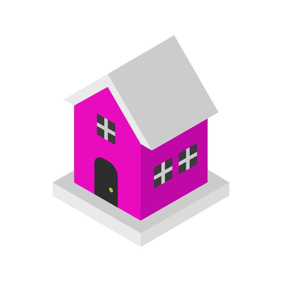 Isometric house on a white background vector