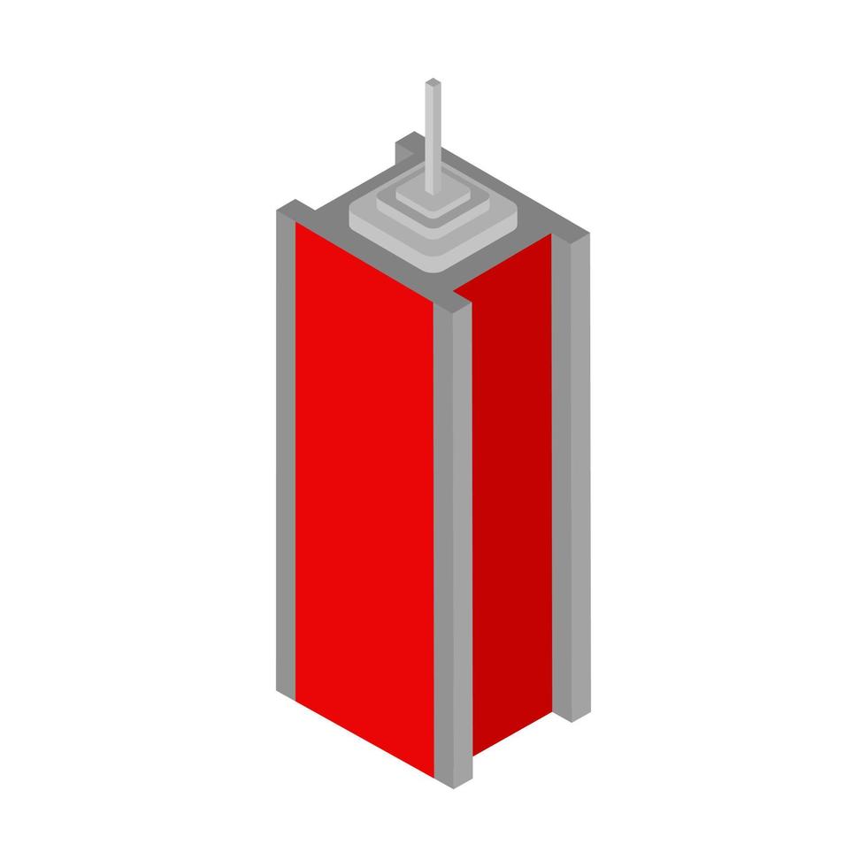 Isometric skyscraper on a white background vector