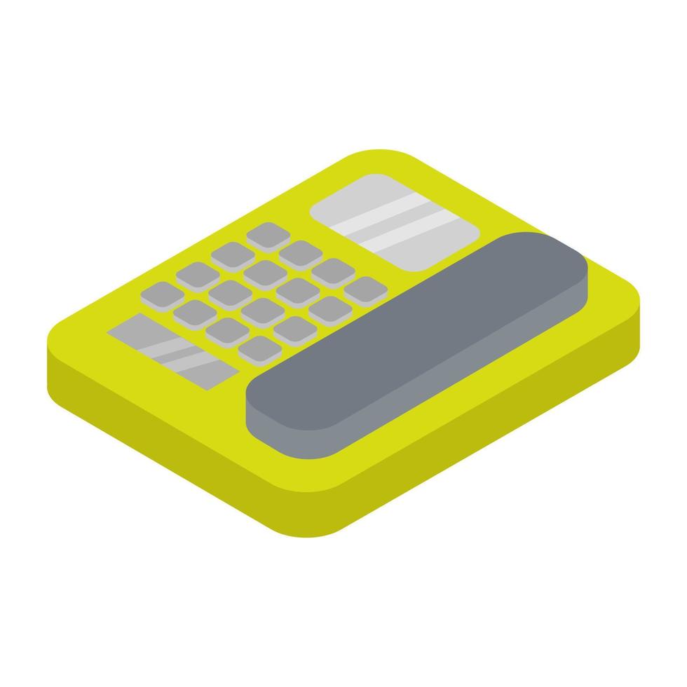 Isometric business phone on white background vector