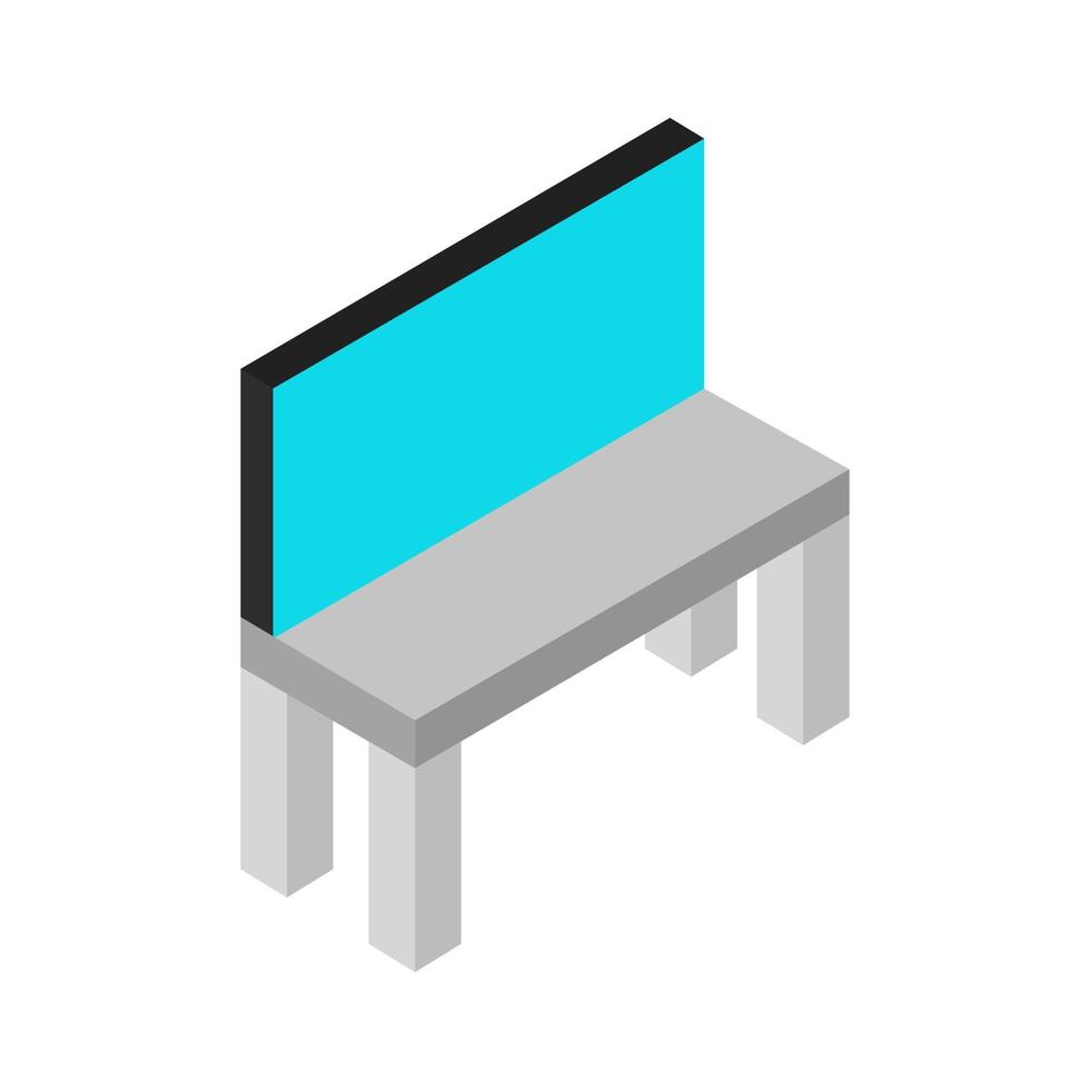 Isometric bench on a white background vector